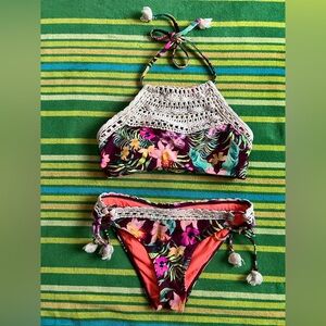 Time and Tru Tropical Floral Bikini